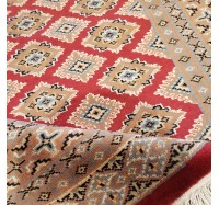 Tapete Paquistanês Karach Fino Artesanal - 0,94 x 1,54cm