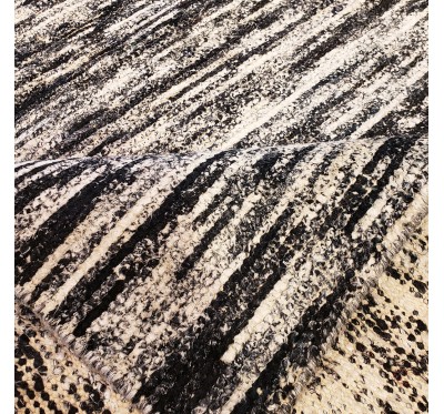 Tapete Indiano Zero Pile Black Artesanal - 1,04 x 1,52cm