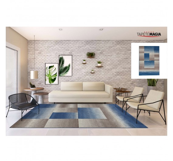 Polo Quadros Scarlatti Azul Claro - 2,00 x 2,50M