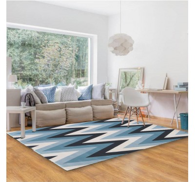 Chevron Pic Blue Zig Zag - 2,00 x 1,50M