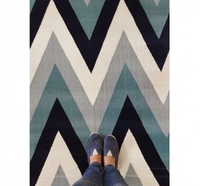 Chevron Pic Blue Zig Zag - 2,50 x 2,00M
