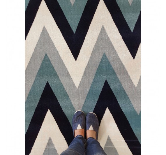 Chevron Pic Blue Zig Zag - 2,50 x 2,00M